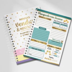 Planner Diário Comercial | 4x4 | 1 DPP | A5 - 380 Pág